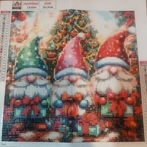 Finished Diamond Art 30 By 30cm Piece Christmas Themed